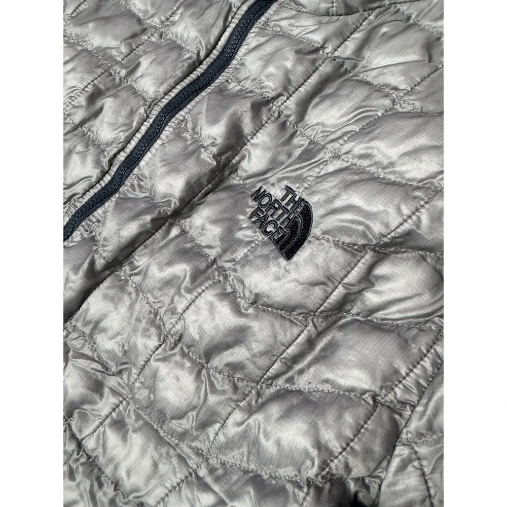 The North Face ThermoBall‎ Quilted Jacket Gray Full Zip Men's Large